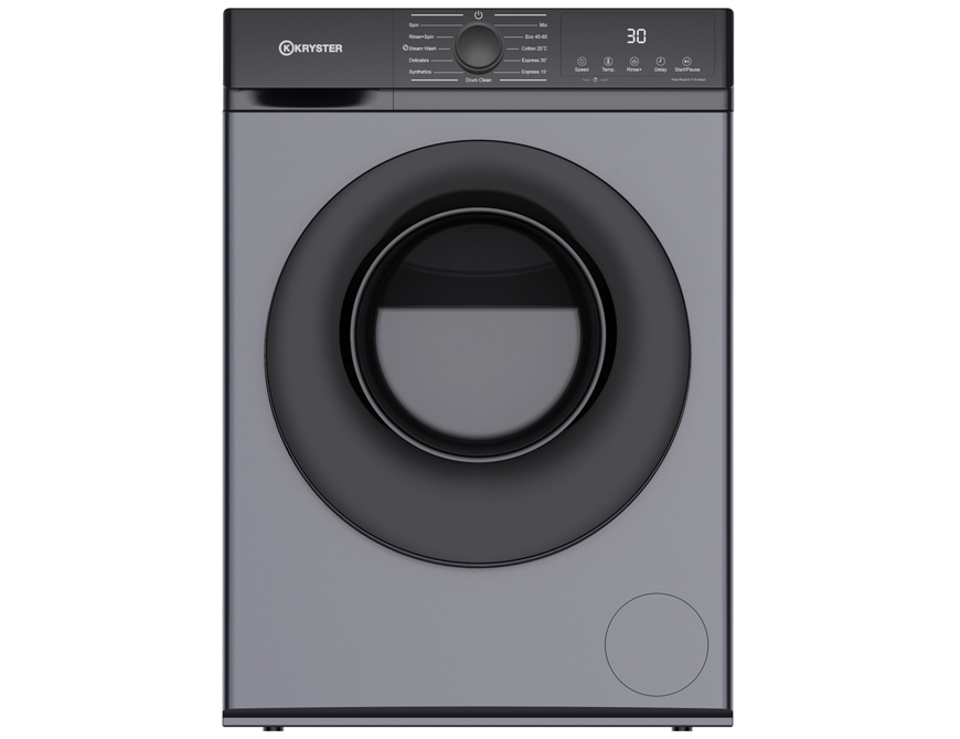8kg KRYSTER SILVER WASHING MACHINE KLL812P5S 1200rpm [INVERTER] [A] [WARRANTY:3Y] 845x600x450mm