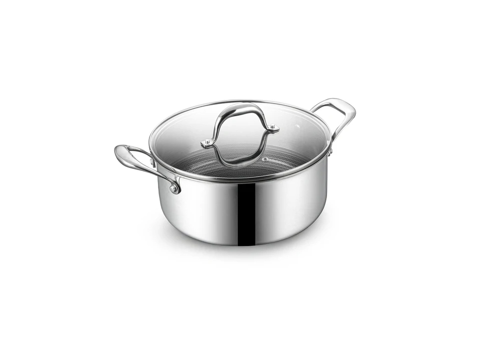 HomeLine™ INOXWARE SAUCEPAN-Casserole [20cm][+Lid][Stainless-Steel][Induction-Ready]