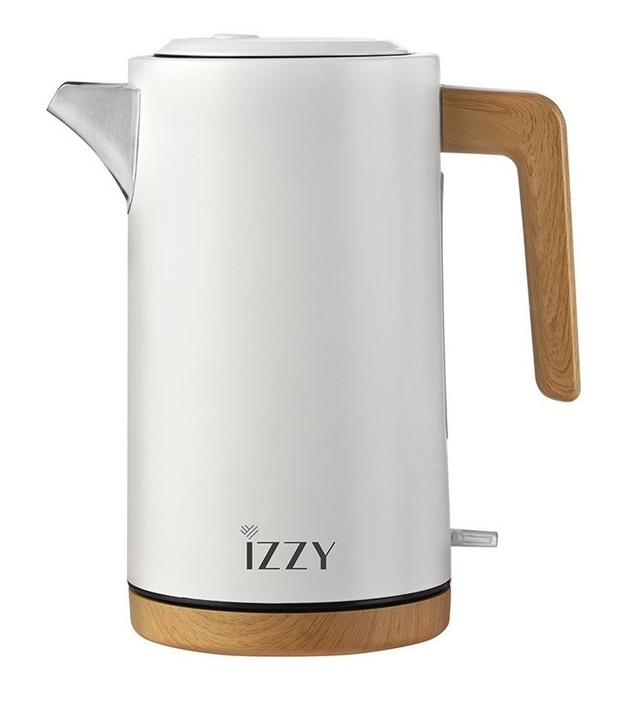 IZZY WHITE 1.7L KETTLE IZ3016 WOODEN HANDLE