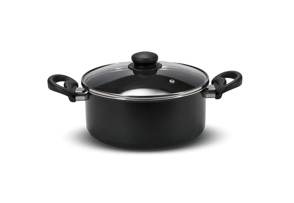 HomeLine™ METROWARE Forged SAUCEPAN-Casserole [22cm] [+Lid] [Marble-Coating] [Induction-Ready]