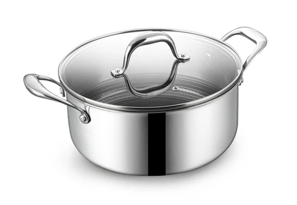 HomeLine™ INOXWARE SAUCEPAN-Casserole [26cm][+Lid][Stainless-Steel][Induction-Ready]