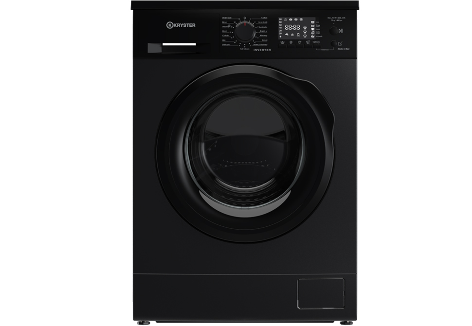 10kg KRYSTER DARK INOX [STEAM] WASHING MACHINE [A] 14000rpm KLL10145IS.UK [WTY:3Y] MADE IN ITALY