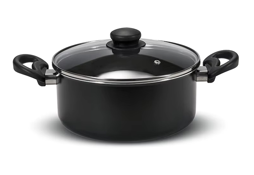 HomeLine™ METROWARE Forged SAUCEPAN-Casserole [28cm] [+Lid] [Marble-Coating] [Induction-Ready]