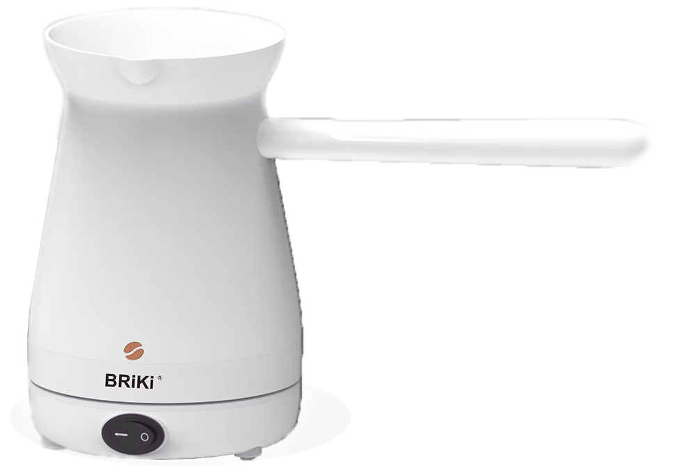 BRIKI CYPRUS COFFEE MACHINE BR-100WH [250ml] [1000W] [360° Detachable Base] [White]