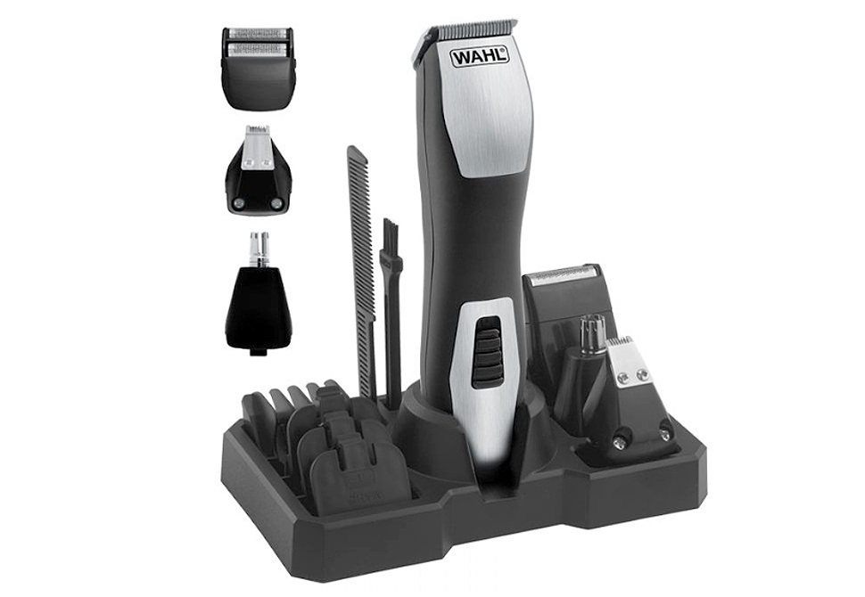 WAHL Groomsman Pro All-in-One Trimmer Kit 9855 [0.6-10mm][Rechargeable][Cord-Cordless][+Stand]