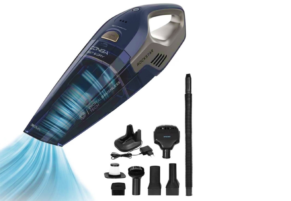 CECOTEC Conga Rockstar VACUUM CLEANER 6502 [Wet/Dry][Pet-Hair] [25.2V][200W][Rechargeable][Gray]