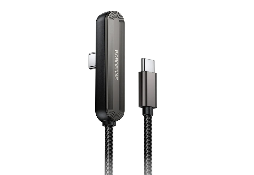 BOROFONE FAST CHARGING CABLE BX125 [1.0m][USB-C to USB-C][60W][Stand][Black-Braided]