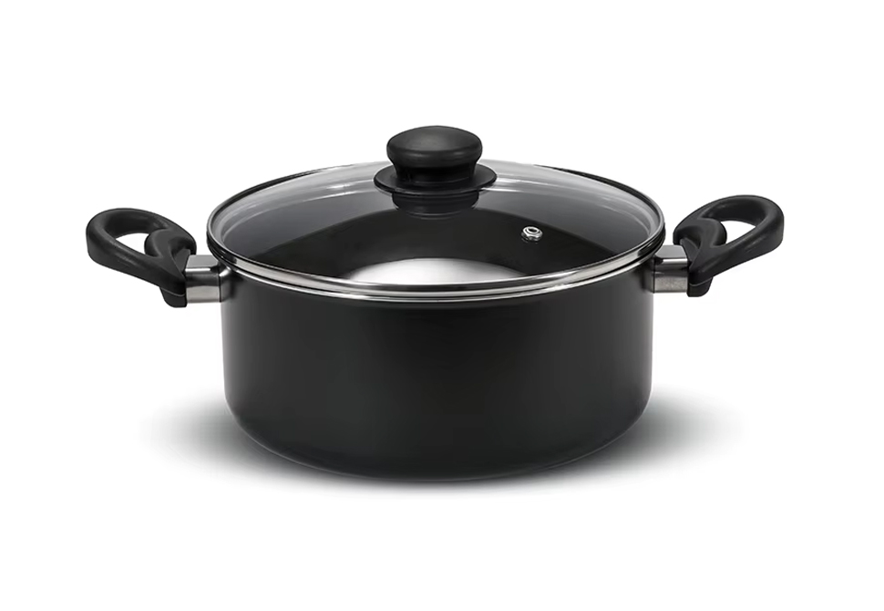HomeLine™ METROWARE Forged SAUCEPAN-Casserole [26cm] [+Lid] [Marble-Coating] [Induction-Ready]