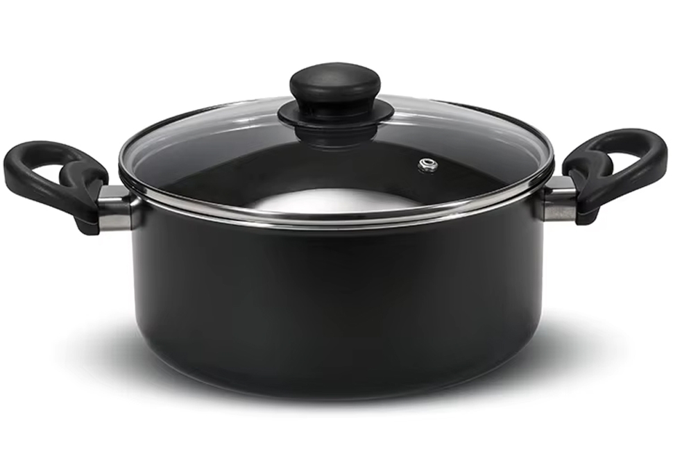 HomeLine™ METROWARE Forged SAUCEPAN-Casserole [30cm] [+Lid] [Marble-Coating] [Induction-Ready]
